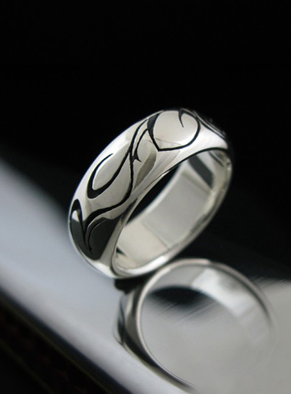 Surge silver ring